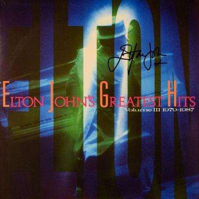 Elton John signed Greatest Hits Volume III album