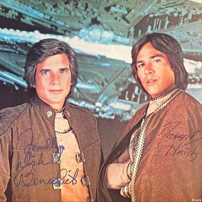Battlestar Galactica Dirk Benedict and Richard Hatch signed photo