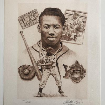 Josh Gibson Artwork. Individually 
Numbered Print Signed by Artist