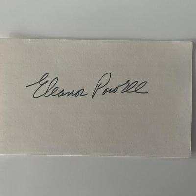 Eleanor Powell original signature 