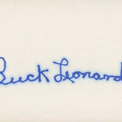 Buck Leonard original signature