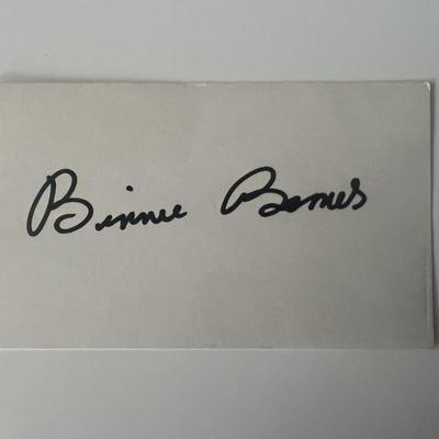 Binnie Barnes original signature