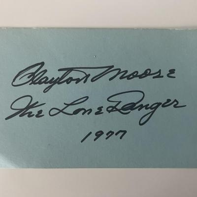 The Lone Ranger Clayton Moore original signature