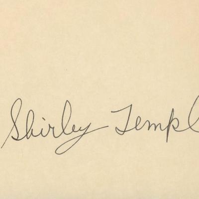 Shirley Temple signature cut. GFA Authenticated