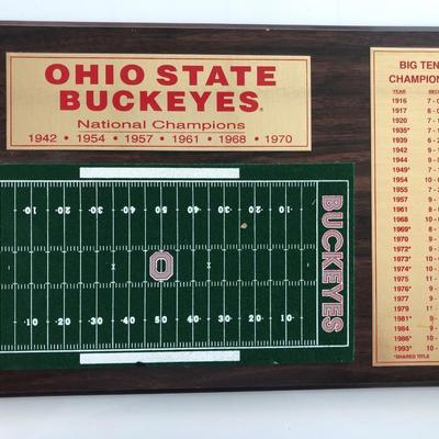 Football Ohio State Buckeyes National 
Champions Plaque