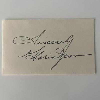 Gloria Jean original signature