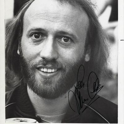 Maurice Gibb signed Bee Gees photo