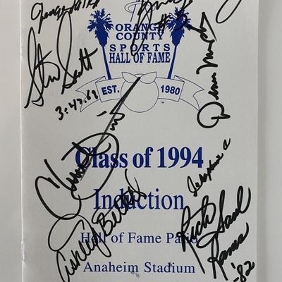 Orange County Sports Hall of Fame 1994 signed flyer 