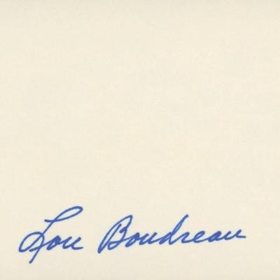 Lou Boudreau original signature