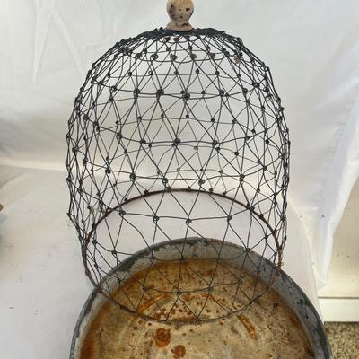 Bird Cage & Ceramic Bird Decor (G-MG)