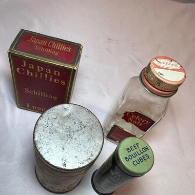 Vintage Spice Tins, Bottle & More (BS-RG)