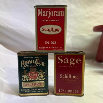 Vintage Spice Tins, Bottle & More (BS-RG)
