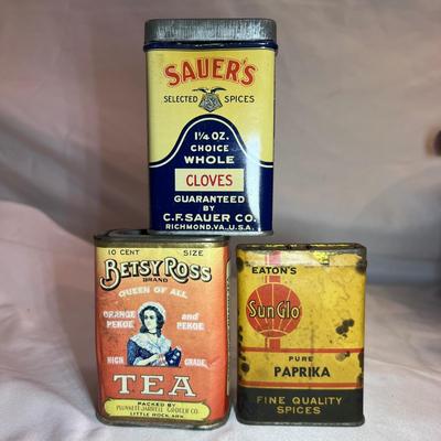 Vintage Spice Tins, Bottle & More (BS-RG)