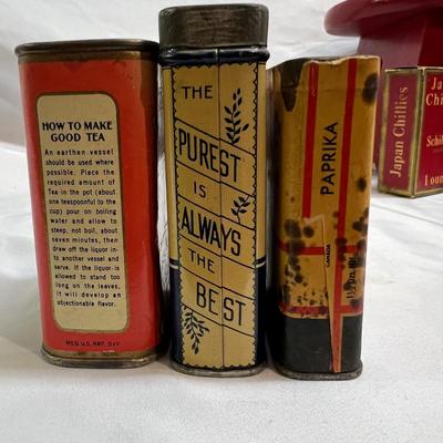 Vintage Spice Tins, Bottle & More (BS-RG)