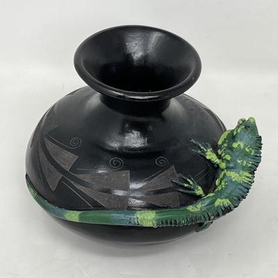 Mexican Black on black vase