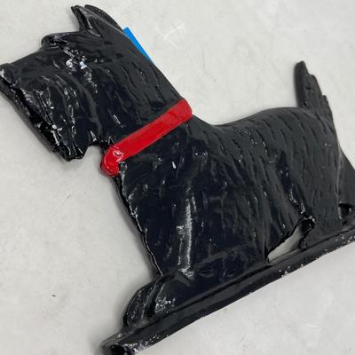Metal boot scraper scotty dog