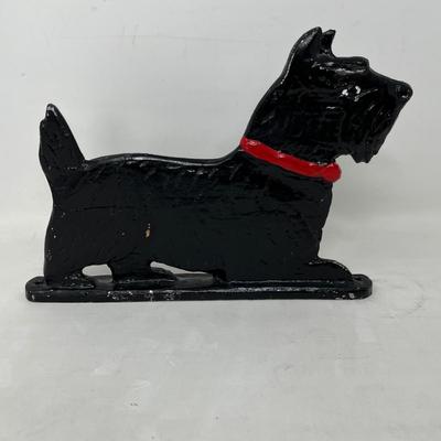 Metal boot scraper scotty dog