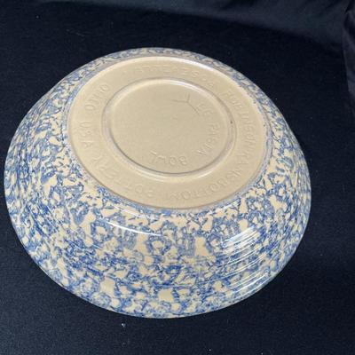 Blue sponge ware bowl