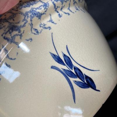 Blue Spongeware mixing bowl