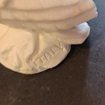 Vintage homeco porcelain owls and two nice Italy signed Alabaster carved owls