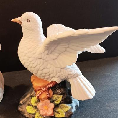 Porcelain Doves - music box dove figures