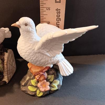 Porcelain Doves - music box dove figures