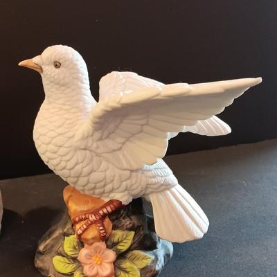 Porcelain Doves - music box dove figures