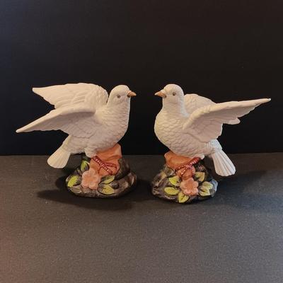 Porcelain Doves - music box dove figures