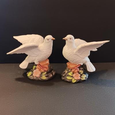 Porcelain Doves - music box dove figures