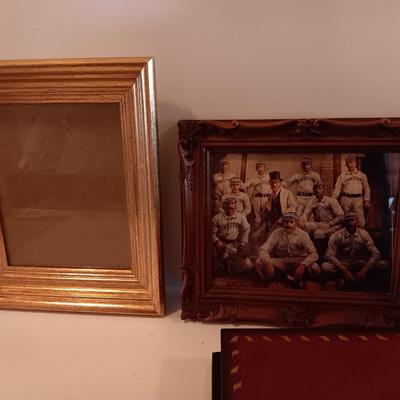 Framed Tombstone baseball team - faux book treasure keeper - basket and more
