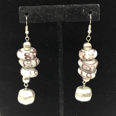 Aegean glass beads with Cris accent earrings