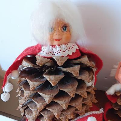 vintage rubber faced pinecone Christmas