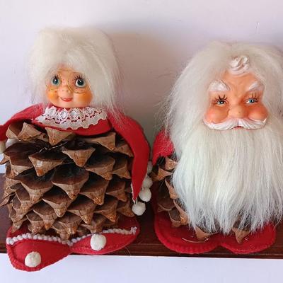 vintage rubber faced pinecone Christmas