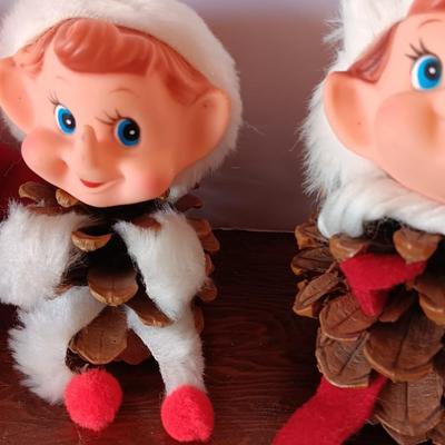 vintage rubber faced pinecone Christmas