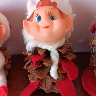 vintage rubber faced pinecone Christmas