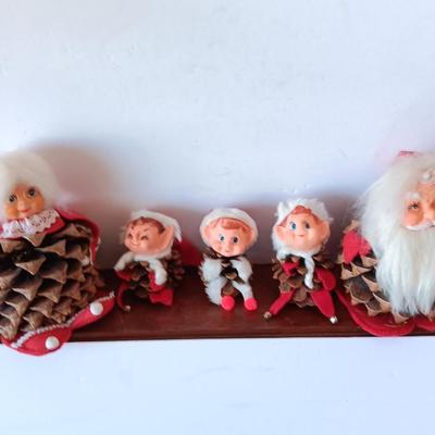 vintage rubber faced pinecone Christmas