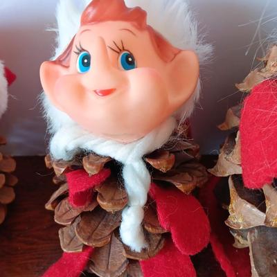 vintage rubber faced pinecone Christmas