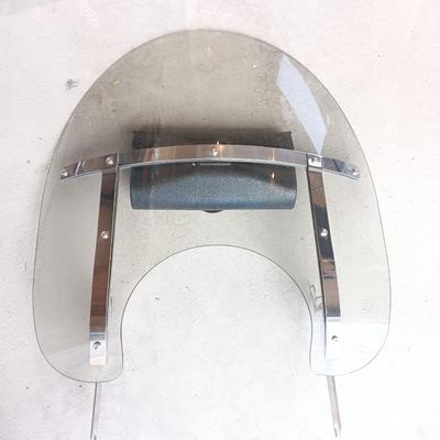 Road King Harley Davidson Windshield with chrome mounting bracket and leather Harley bag