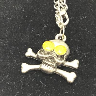 Skull head and bones necklace
