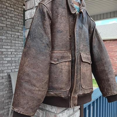 Vintage leather Compagnie Generale Aeropostale flight jacket size 40 Bomber Jacket