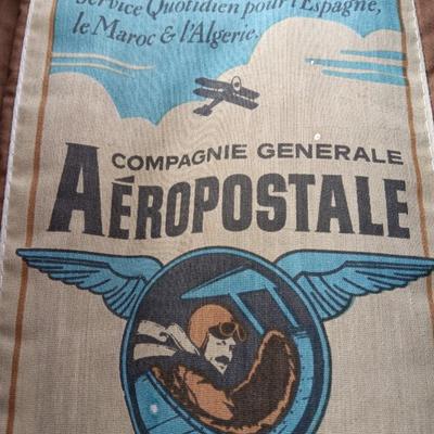 Vintage leather Compagnie Generale Aeropostale flight jacket size 40 Bomber Jacket