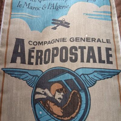 Vintage leather Compagnie Generale Aeropostale flight jacket size 40 Bomber Jacket