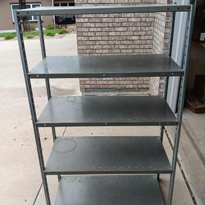 Nice five shelf metal shelving unit