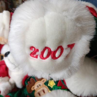 Collectible Christmas plush animals - Annual bears - husky dog - vintage Snuggles the seal and more