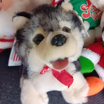 Collectible Christmas plush animals - Annual bears - husky dog - vintage Snuggles the seal and more