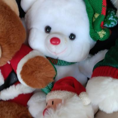 Collectible Christmas plush animals - Annual bears - husky dog - vintage Snuggles the seal and more