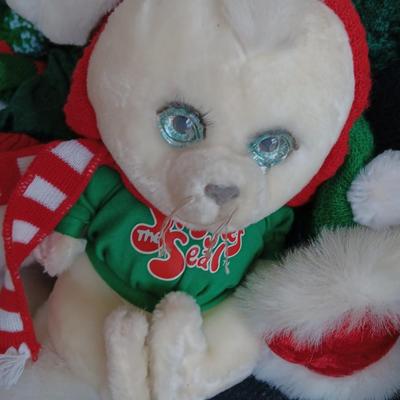 Collectible Christmas plush animals - Annual bears - husky dog - vintage Snuggles the seal and more