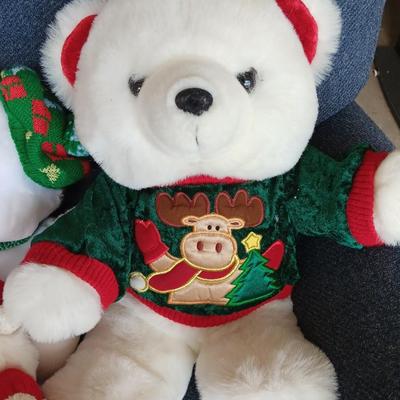 Collectible Christmas plush animals - Annual bears - husky dog - vintage Snuggles the seal and more