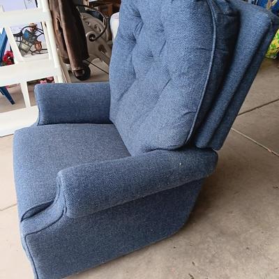Denim colored La-Zy Boy recliner
