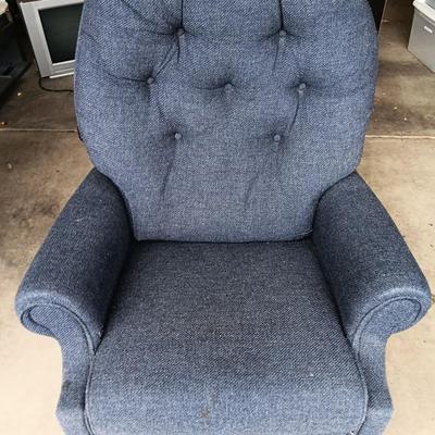 Denim colored La-Zy Boy recliner